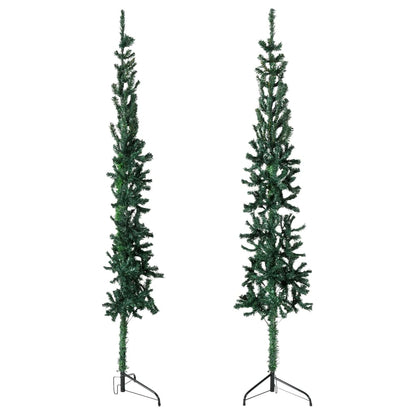 Künstlicher Halb-Weihnachtsbaum mit Ständer Schlank Grün 150 cm - Pazzar.ch