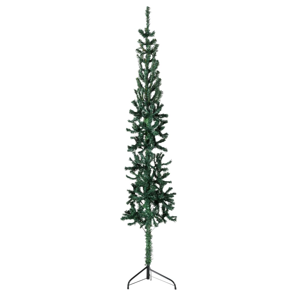 Künstlicher Halb-Weihnachtsbaum mit Ständer Schlank Grün 150 cm - Pazzar.ch