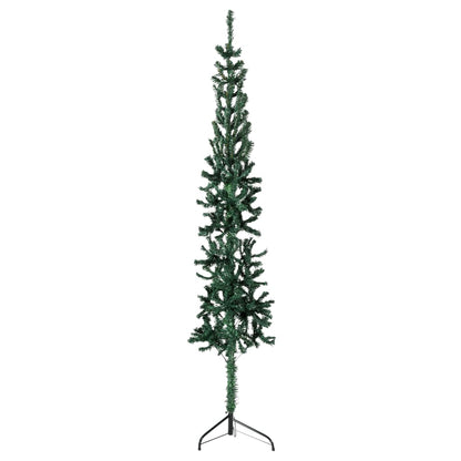 Künstlicher Halb-Weihnachtsbaum mit Ständer Schlank Grün 180 cm - Pazzar.ch