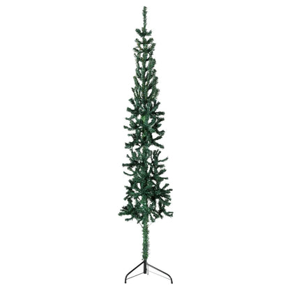 Künstlicher Halb-Weihnachtsbaum mit Ständer Schlank Grün 240 cm - Pazzar.ch