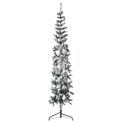 Künstlicher Halb-Weihnachtsbaum mit Schnee Schlank 180 cm - Pazzar.ch