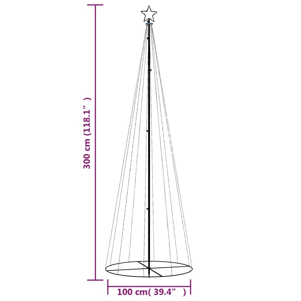 LED-Weihnachtsbaum Kegelform Warmweiß 310 LEDs 100x300 cm - Pazzar.ch