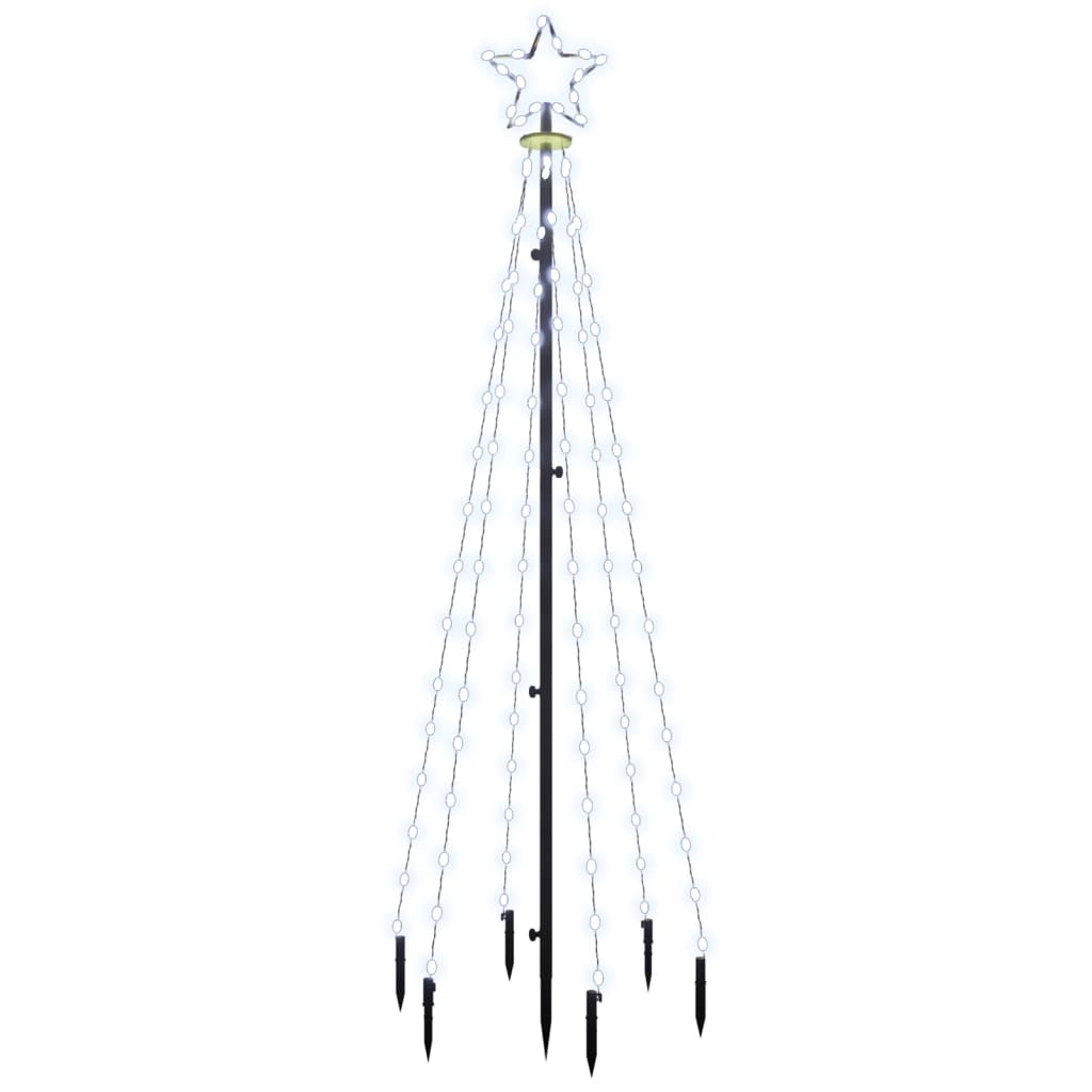 LED-Weihnachtsbaum mit Erdnägeln Kaltweiß 108 LEDs 180 cm - Pazzar.ch