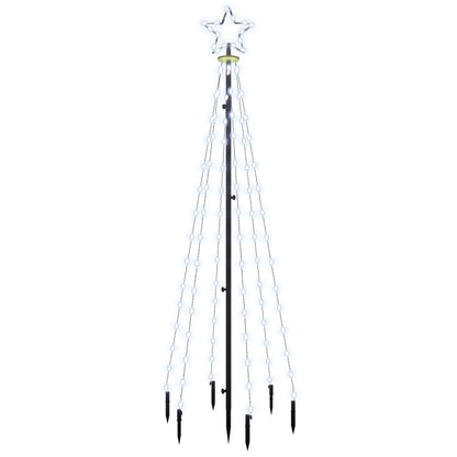 LED-Weihnachtsbaum mit Erdnägeln Kaltweiß 108 LEDs 180 cm - Pazzar.ch