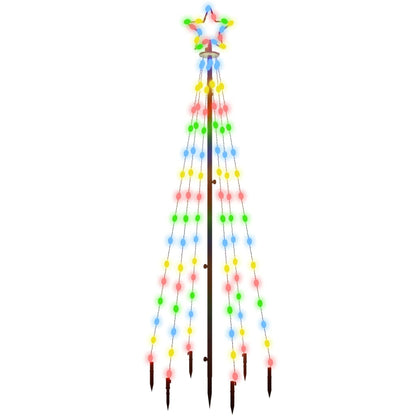 LED-Weihnachtsbaum mit Erdnägeln Mehrfarbig 108 LEDs 180 cm - Pazzar.ch