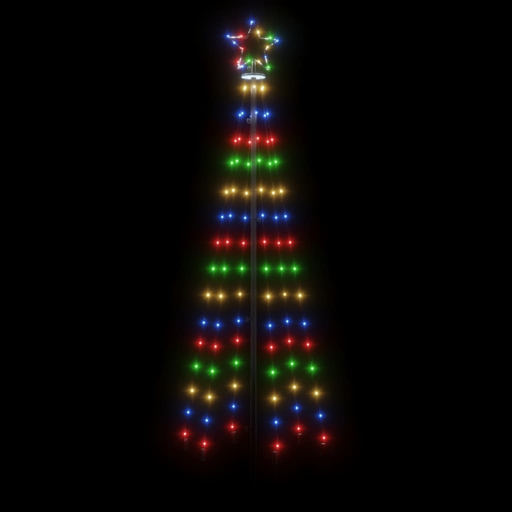 LED-Weihnachtsbaum mit Erdnägeln Mehrfarbig 108 LEDs 180 cm - Pazzar.ch