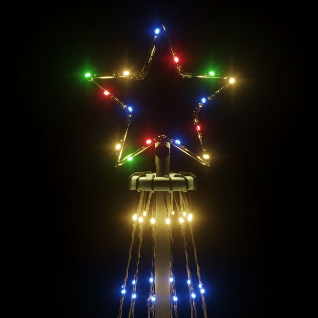 LED-Weihnachtsbaum mit Erdnägeln Mehrfarbig 108 LEDs 180 cm - Pazzar.ch