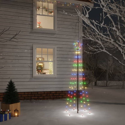 LED-Weihnachtsbaum mit Erdnägeln Mehrfarbig 108 LEDs 180 cm - Pazzar.ch