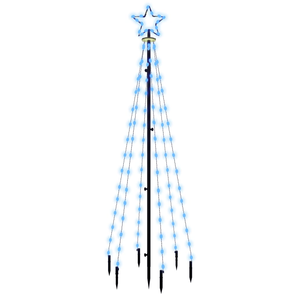 LED-Weihnachtsbaum mit Erdnägeln Blau 108 LEDs 180 cm - Pazzar.ch