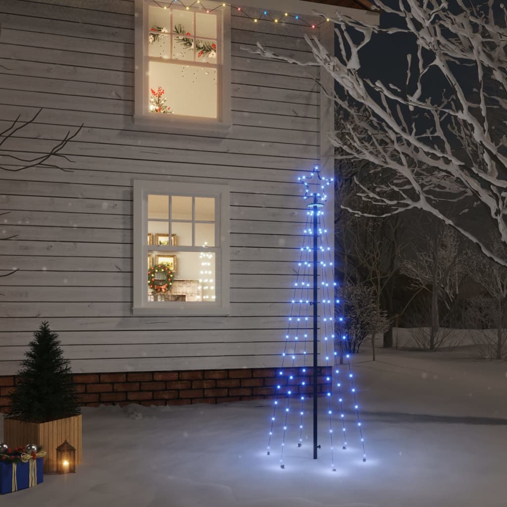 LED-Weihnachtsbaum mit Erdnägeln Blau 108 LEDs 180 cm