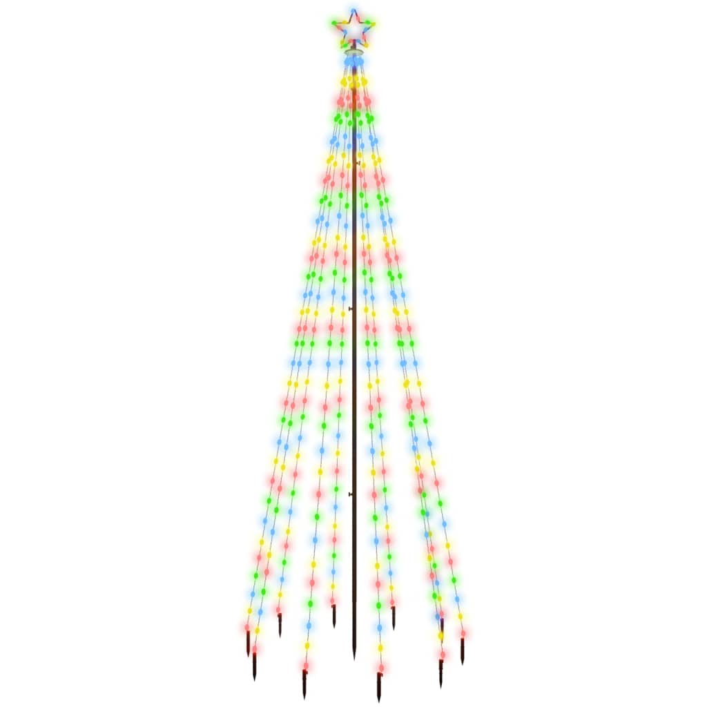 LED-Weihnachtsbaum mit Erdnägeln Mehrfarbig 310 LEDs 300 cm - Pazzar.ch