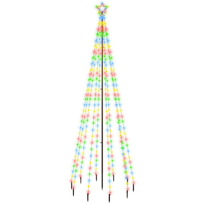 LED-Weihnachtsbaum mit Erdnägeln Mehrfarbig 310 LEDs 300 cm - Pazzar.ch