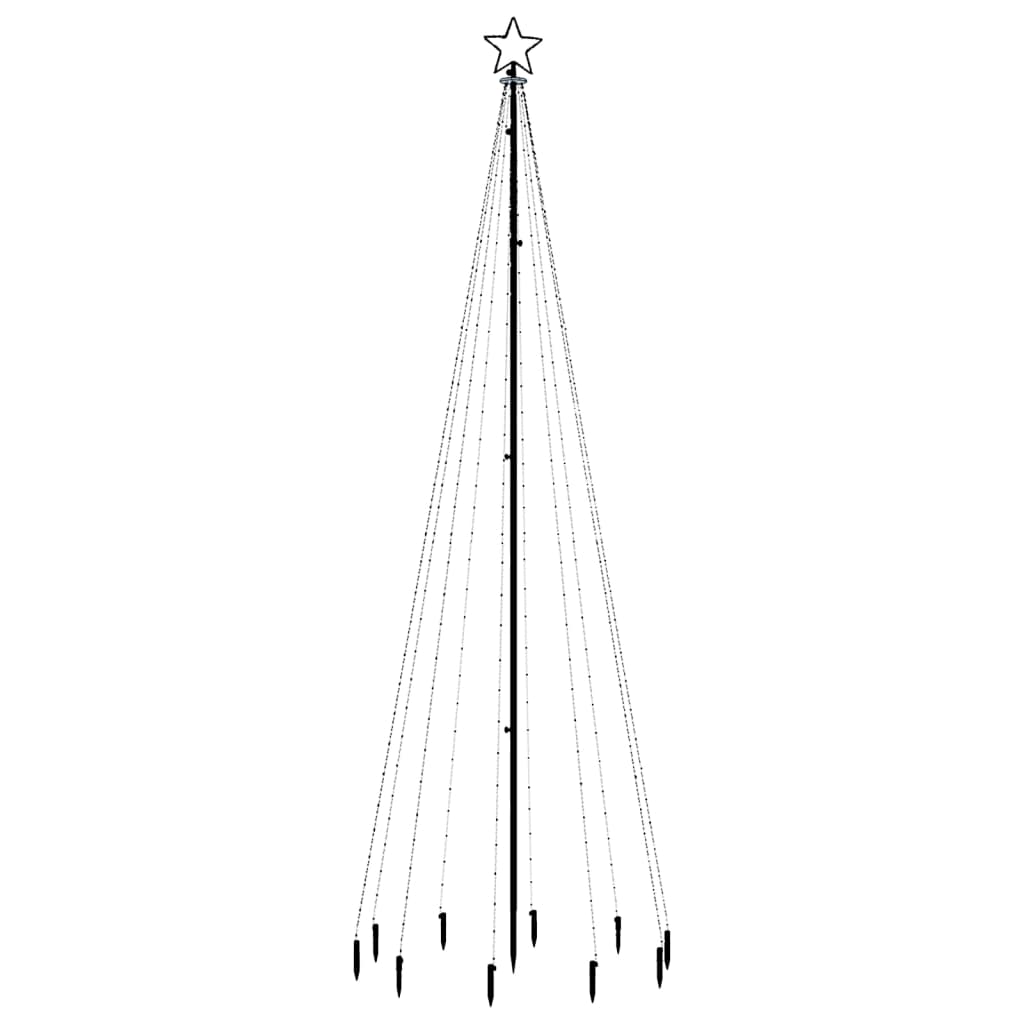 LED-Weihnachtsbaum mit Erdnägeln Mehrfarbig 310 LEDs 300 cm - Pazzar.ch