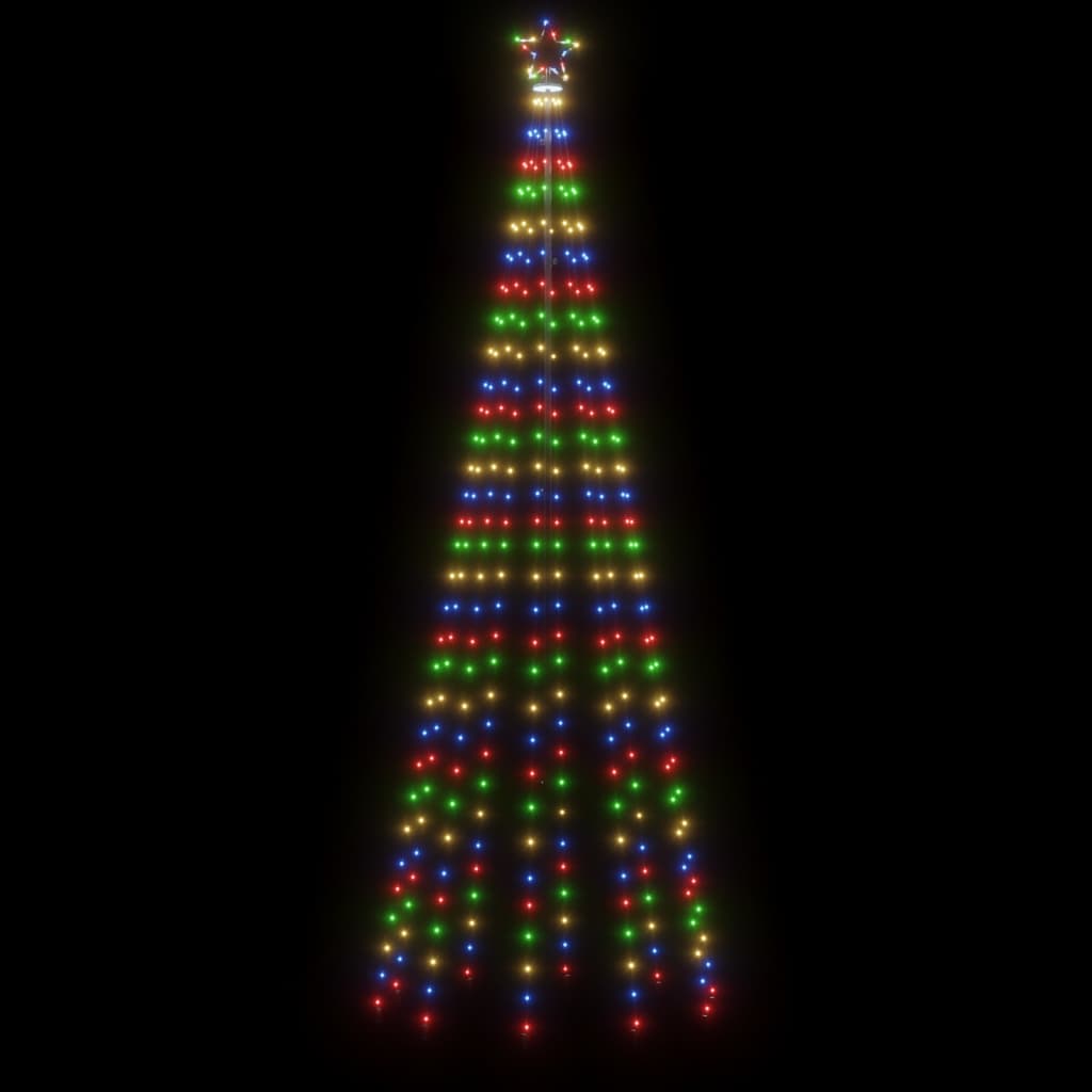 LED-Weihnachtsbaum mit Erdnägeln Mehrfarbig 310 LEDs 300 cm - Pazzar.ch