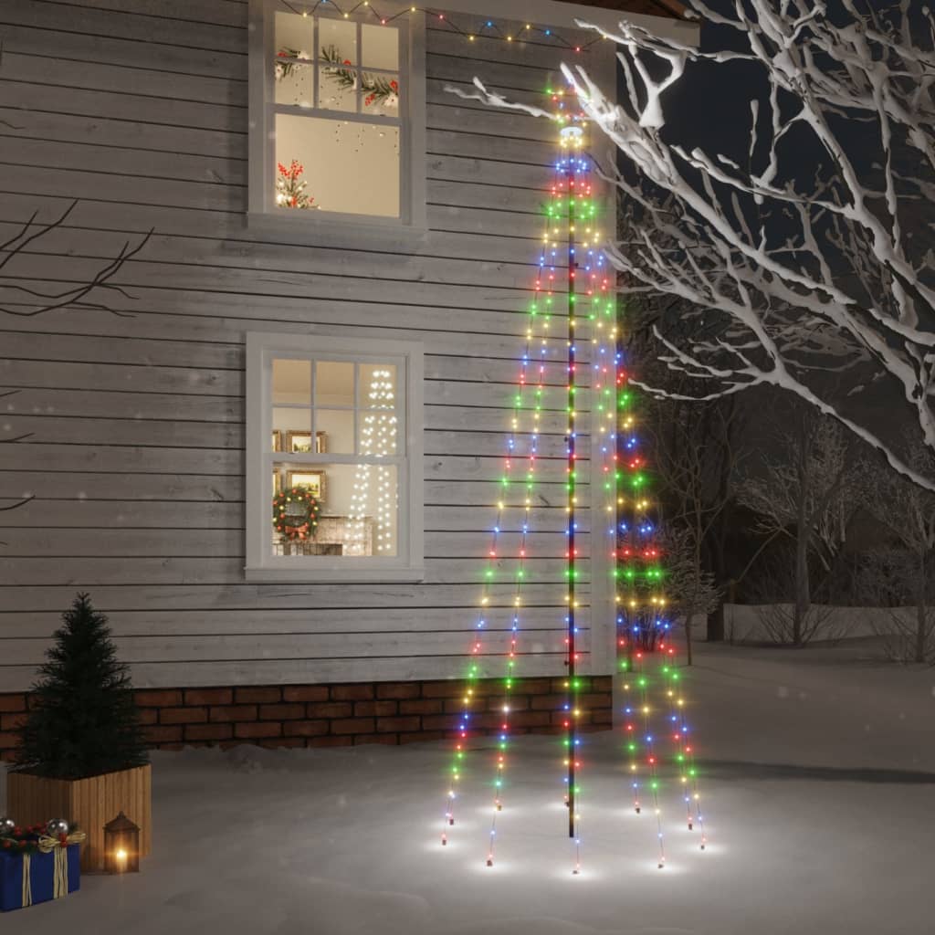 LED-Weihnachtsbaum mit Erdnägeln Mehrfarbig 310 LEDs 300 cm - Pazzar.ch