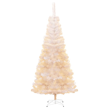 Künstlicher Weihnachtsbaum Schillernde Spitzen Weiß 210 cm PVC - Pazzar.ch