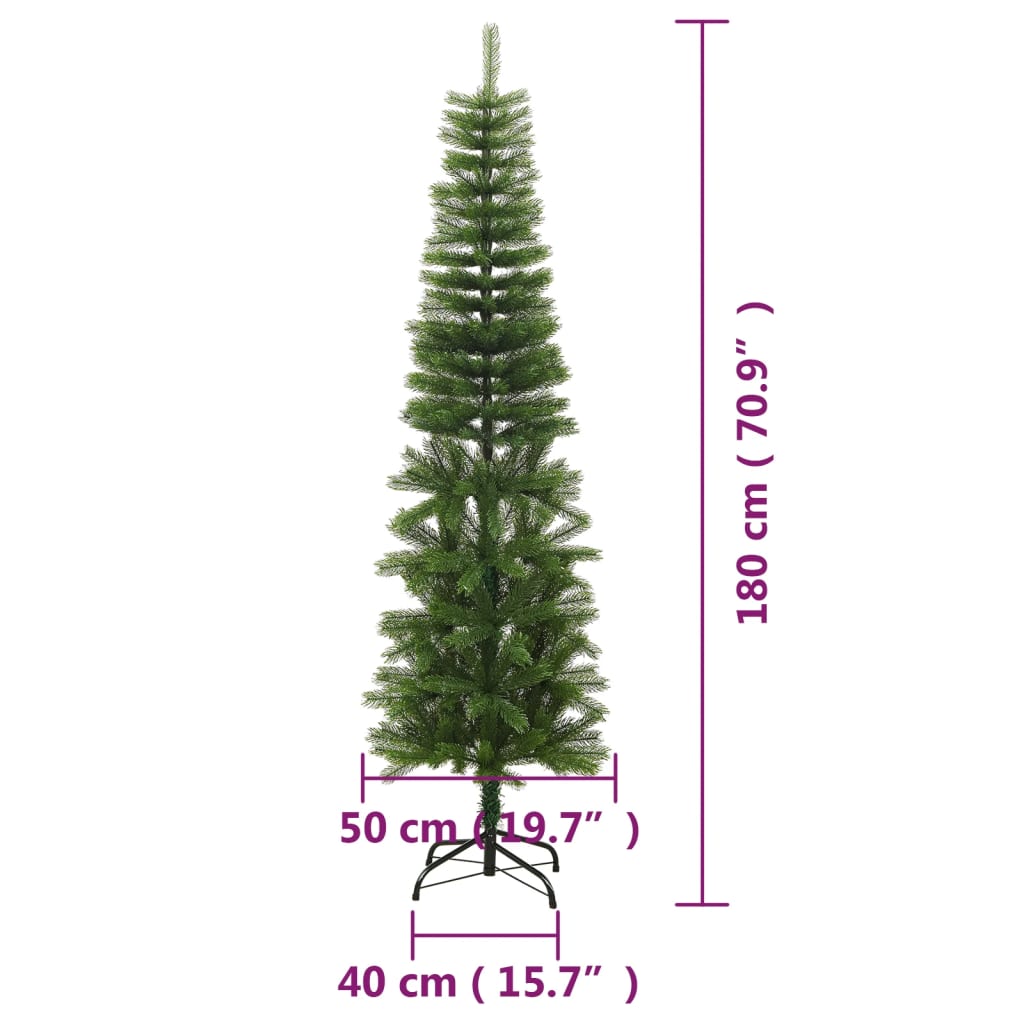 Künstlicher Weihnachtsbaum mit Ständer Schlank 180 cm PE