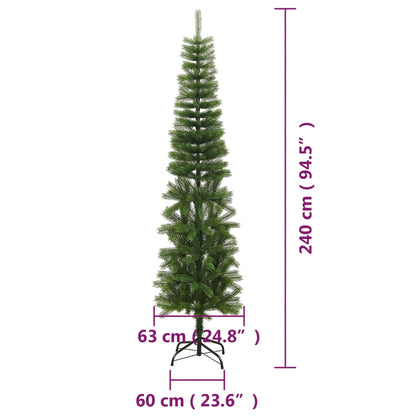 Künstlicher Weihnachtsbaum mit Ständer Schlank 240 cm PE - Pazzar.ch