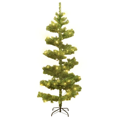 Spiral-Weihnachtsbaum mit Beleuchtung und Ständer Grün 150 cm - Pazzar.ch