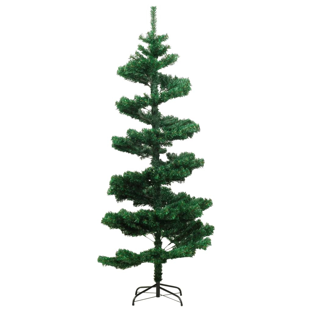 Spiral-Weihnachtsbaum mit Beleuchtung und Ständer Grün 150 cm - Pazzar.ch