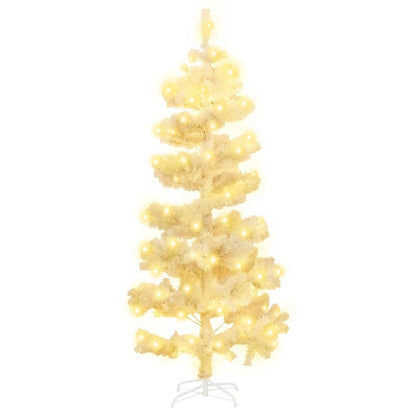 Spiral-Weihnachtsbaum mit Beleuchtung und Ständer Weiß 150 cm - Pazzar.ch