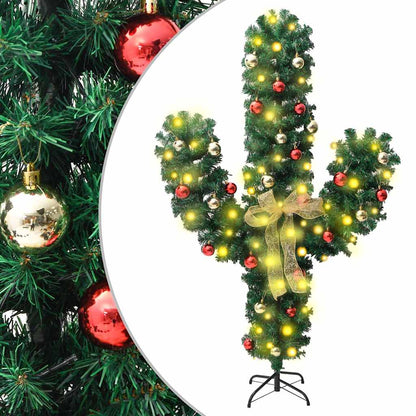 Weihnachtskaktus mit Ständer und LED Grün 210 cm PVC - Pazzar.ch