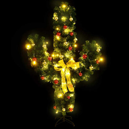 Weihnachtskaktus mit Ständer und LED Grün 210 cm PVC - Pazzar.ch