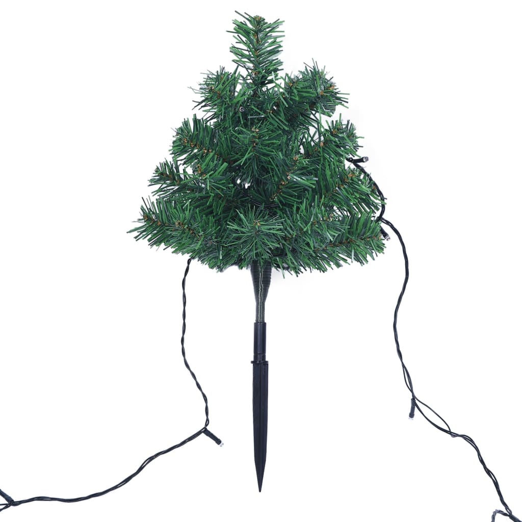 Wegbeleuchtung Weihnachtsbäume 6 Stk. Warmweiße LEDs 45 cm PVC - Pazzar.ch