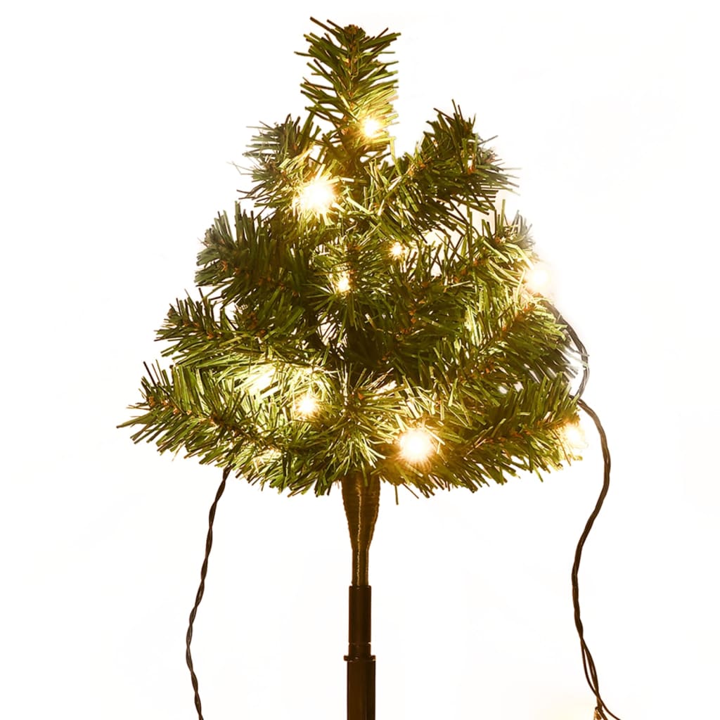 Wegbeleuchtung Weihnachtsbäume 6 Stk. Warmweiße LEDs 45 cm PVC - Pazzar.ch