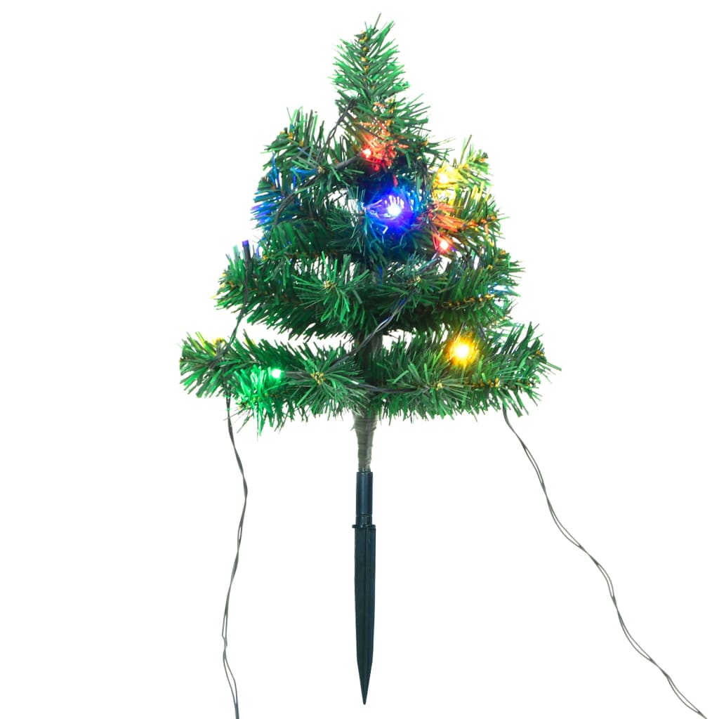 Wegbeleuchtung Weihnachtsbäume 6 Stk. Mehrfarbig LEDs 45 cm PVC - Pazzar.ch