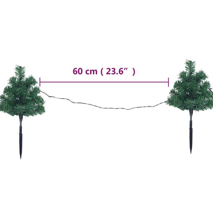 Wegbeleuchtung Weihnachtsbäume 6 Stk. Mehrfarbig LEDs 45 cm PVC - Pazzar.ch