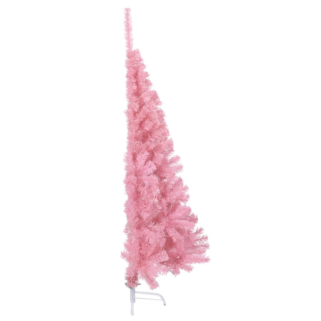 Künstlicher Halb-Weihnachtsbaum mit Ständer Rosa 120 cm PVC - Pazzar.ch