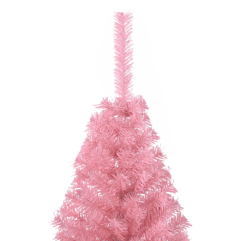 Künstlicher Halb-Weihnachtsbaum mit Ständer Rosa 120 cm PVC - Pazzar.ch