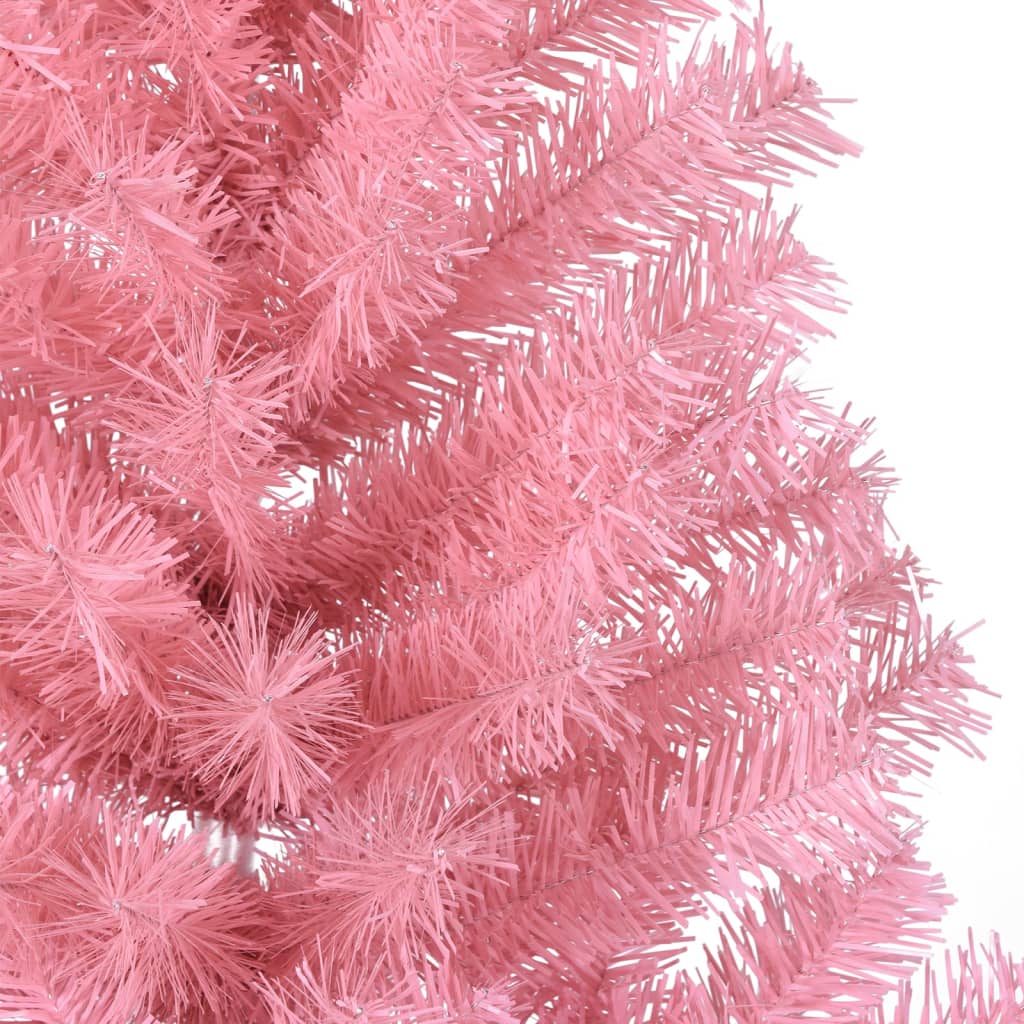 Künstlicher Halb-Weihnachtsbaum mit Ständer Rosa 120 cm PVC - Pazzar.ch