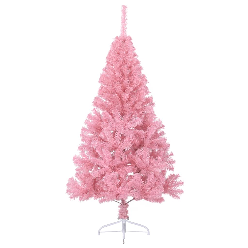 Künstlicher Halb-Weihnachtsbaum mit Ständer Rosa 150 cm PVC - Pazzar.ch