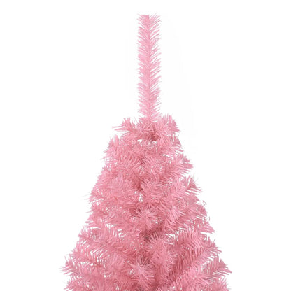 Künstlicher Halb-Weihnachtsbaum mit Ständer Rosa 150 cm PVC - Pazzar.ch