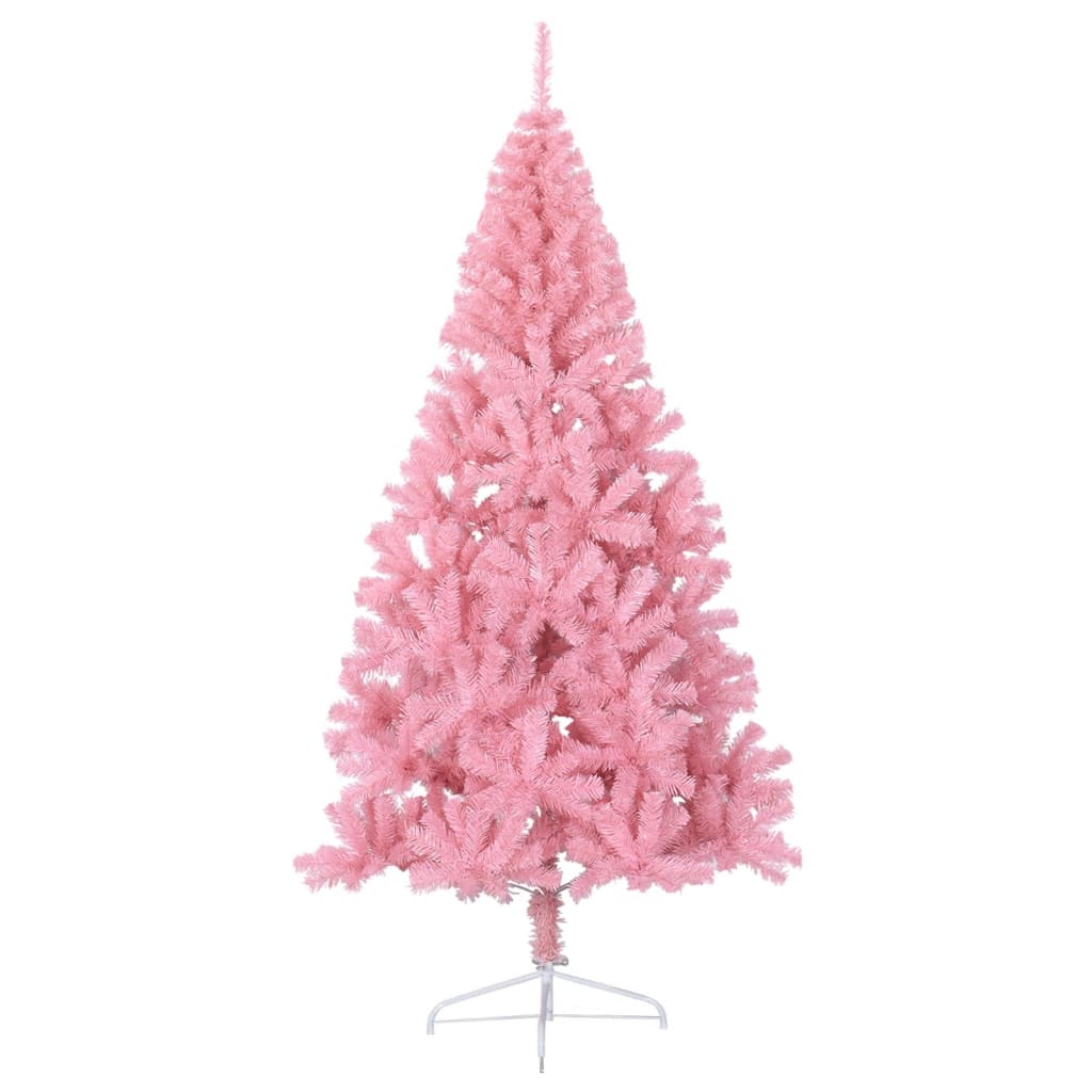 Künstlicher Halb-Weihnachtsbaum mit Ständer Rosa 180 cm PVC - Pazzar.ch