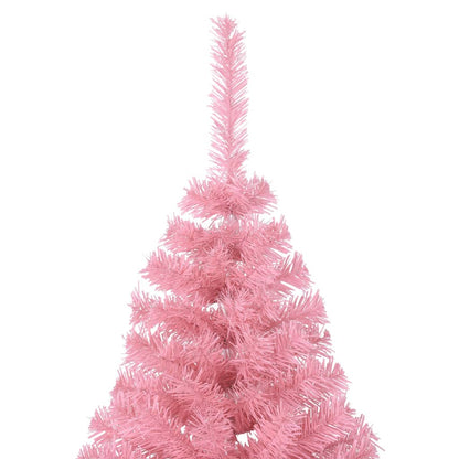 Künstlicher Halb-Weihnachtsbaum mit Ständer Rosa 180 cm PVC - Pazzar.ch