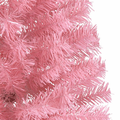 Künstlicher Halb-Weihnachtsbaum mit Ständer Rosa 180 cm PVC - Pazzar.ch