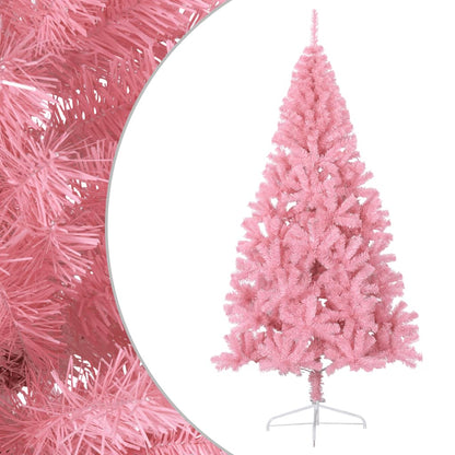 Künstlicher Halb-Weihnachtsbaum mit Ständer Rosa 210 cm PVC - Pazzar.ch