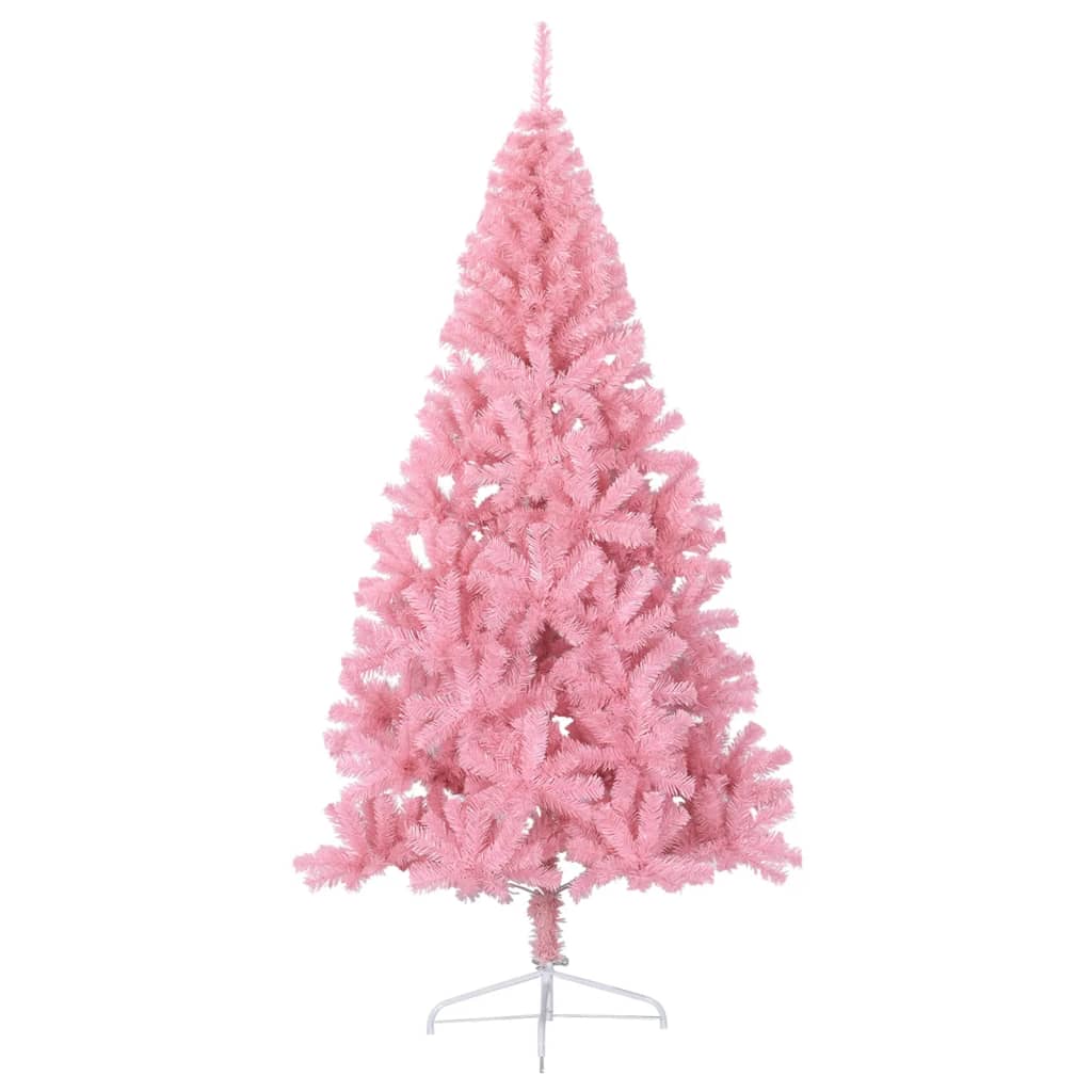 Künstlicher Halb-Weihnachtsbaum mit Ständer Rosa 240 cm PVC - Pazzar.ch