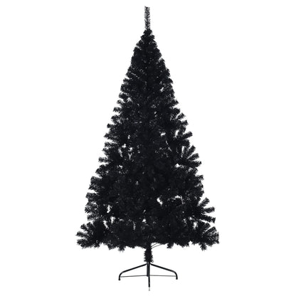 Künstlicher Halb-Weihnachtsbaum mit Ständer Schwarz 180 cm PVC - Pazzar.ch