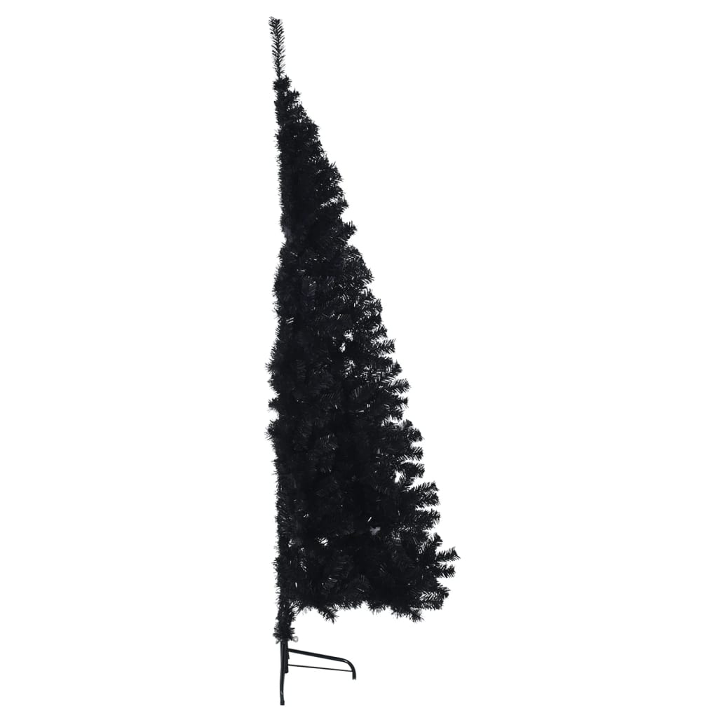 Künstlicher Halb-Weihnachtsbaum mit Ständer Schwarz 180 cm PVC - Pazzar.ch