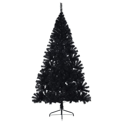 Künstlicher Halb-Weihnachtsbaum mit Ständer Schwarz 240 cm PVC - Pazzar.ch