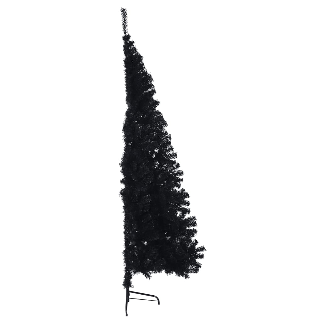 Künstlicher Halb-Weihnachtsbaum mit Ständer Schwarz 240 cm PVC - Pazzar.ch