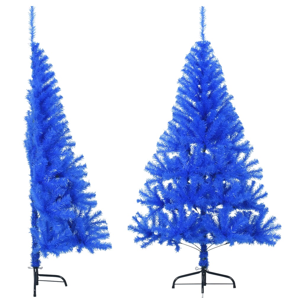 Künstlicher Halb-Weihnachtsbaum mit Ständer Blau 120 cm PVC - Pazzar.ch