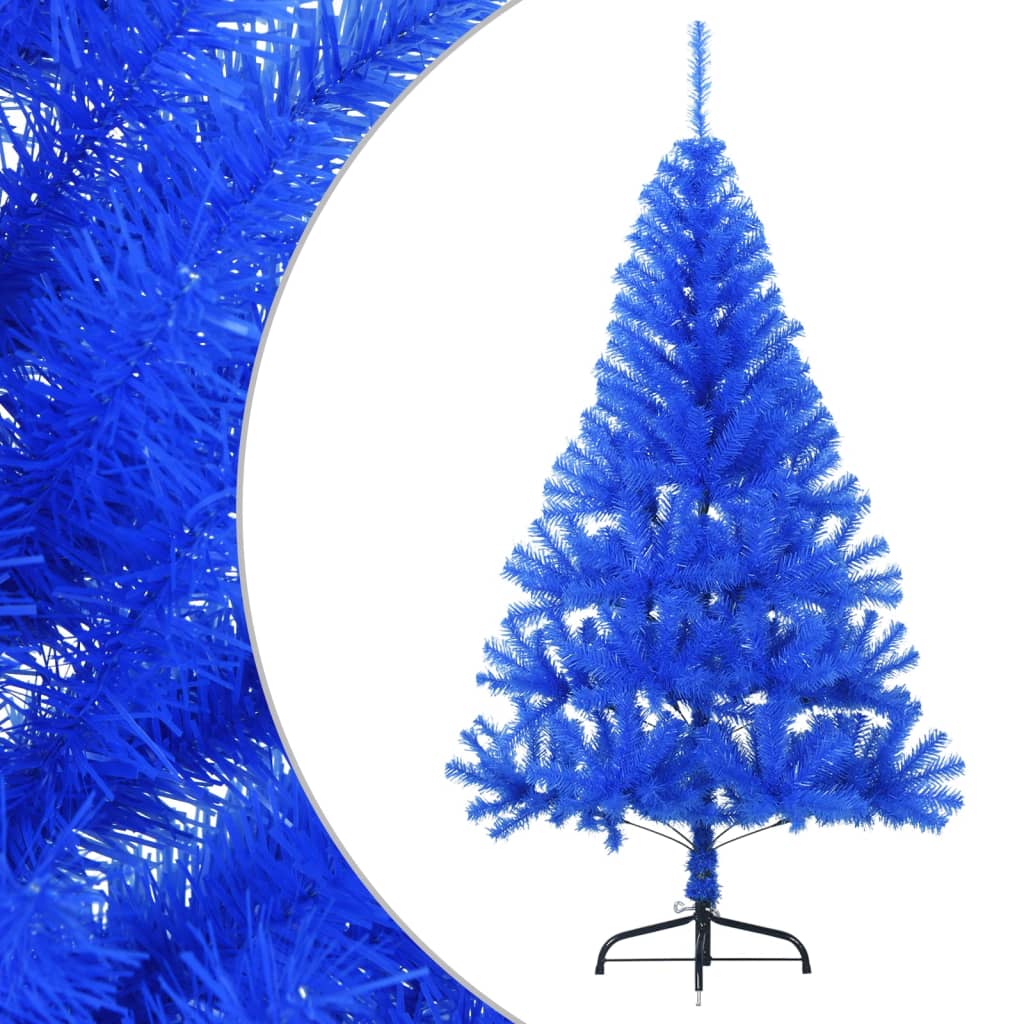 Künstlicher Halb-Weihnachtsbaum mit Ständer Blau 120 cm PVC - Pazzar.ch