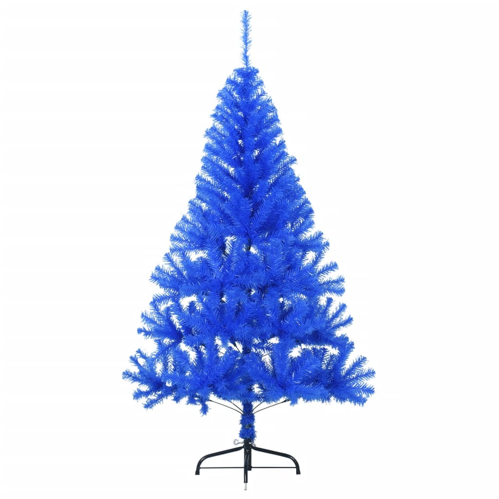 Künstlicher Halb-Weihnachtsbaum mit Ständer Blau 120 cm PVC - Pazzar.ch