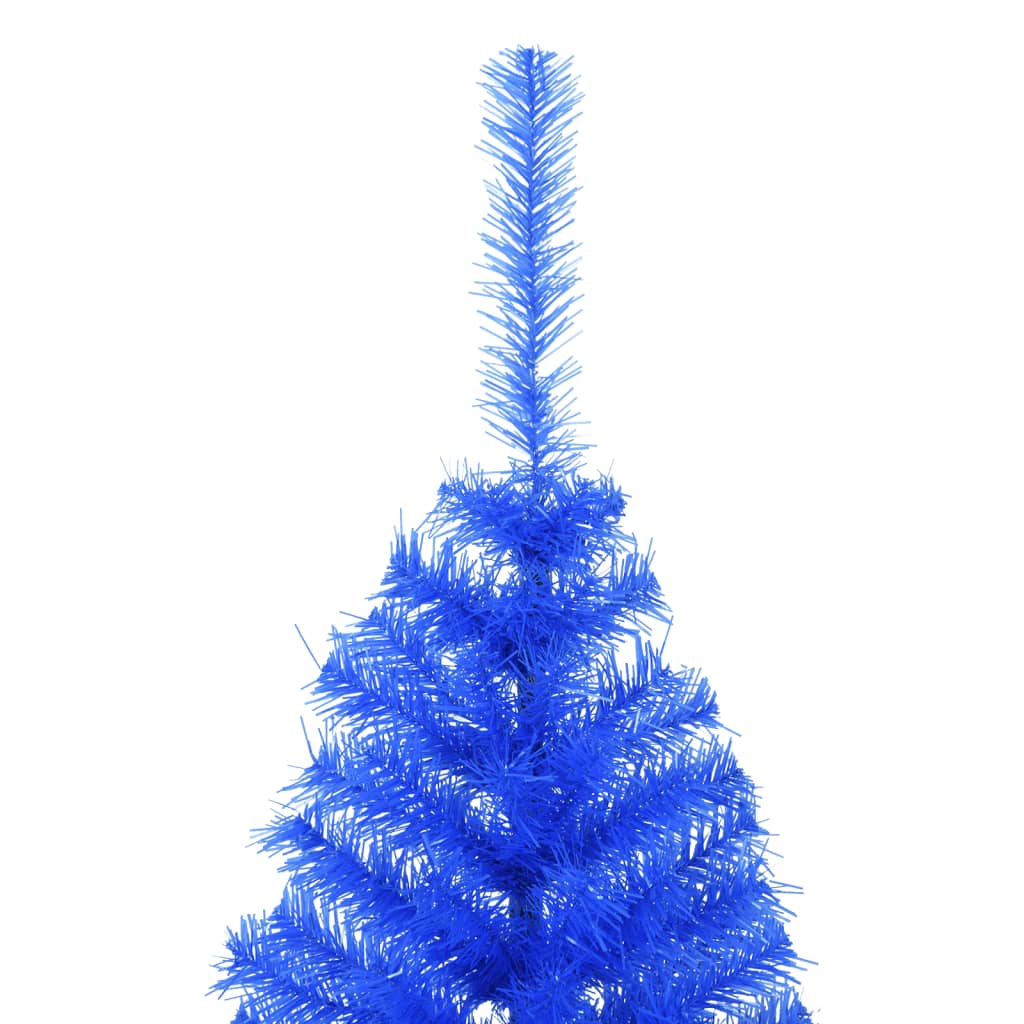 Künstlicher Halb-Weihnachtsbaum mit Ständer Blau 120 cm PVC