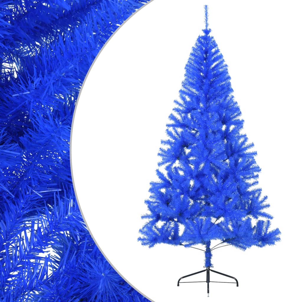 Künstlicher Halb-Weihnachtsbaum mit Ständer Blau 180 cm PVC - Pazzar.ch